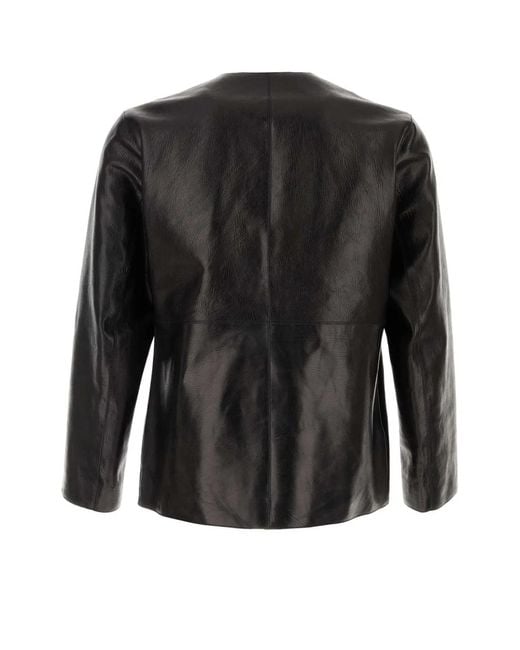 NAMACHEKO Black Leather Jacket for men