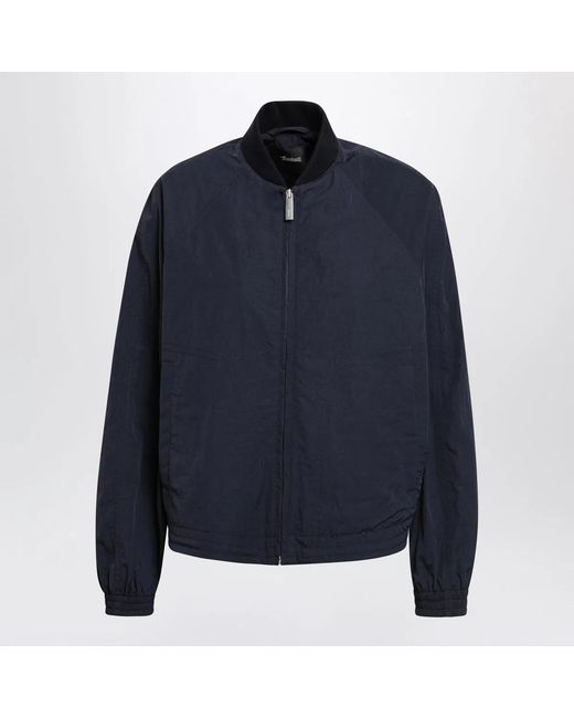 Herno Blue Zip-Up Nylon Jacket