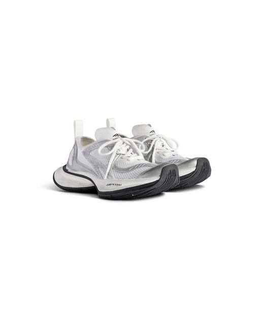 Balenciaga White Circuit Canvas Low-Top Sneakers for men