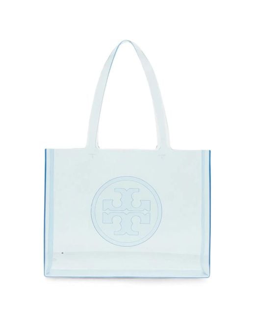 Tory Burch Blue Ella Small Tote Bag