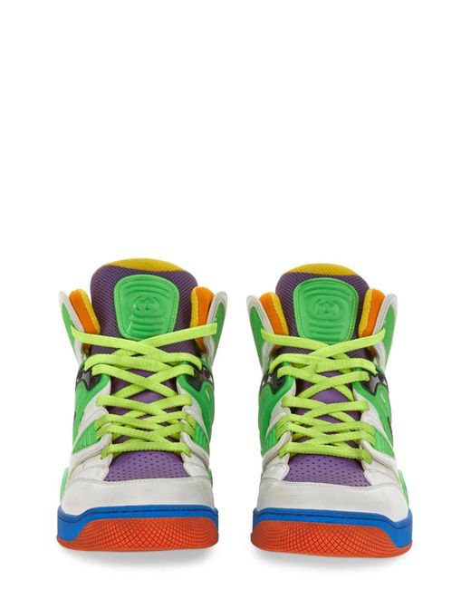 Gucci Green Basket Sport Sneakers
