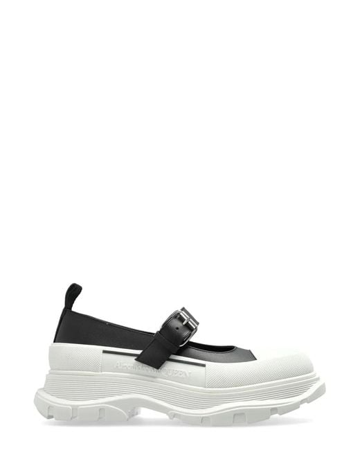 McQueen White Tread Slick Mary Jane