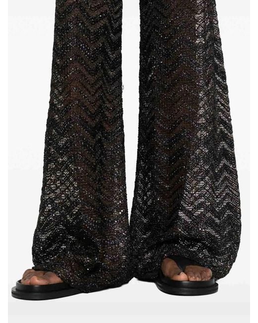 Missoni Black Dark Viscose Polyester Pants