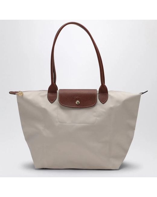 Longchamp Brown Paper-Coloured Le Pliage Original L Bag