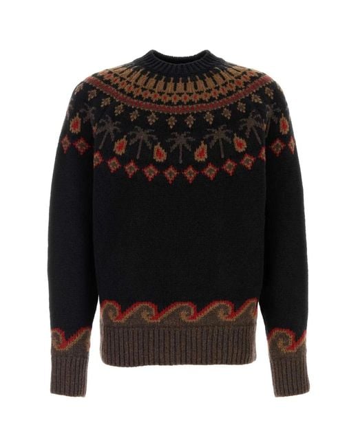 Alanui Black Sweet Winter Sweater for men