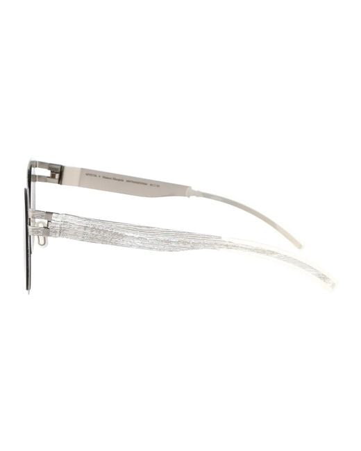Mykita Gray Pine Flash Metal Sunglasses