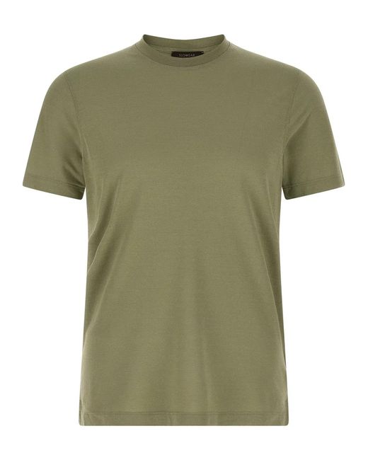 Zanone Green 'Ice Cotton' T-Shirt for men