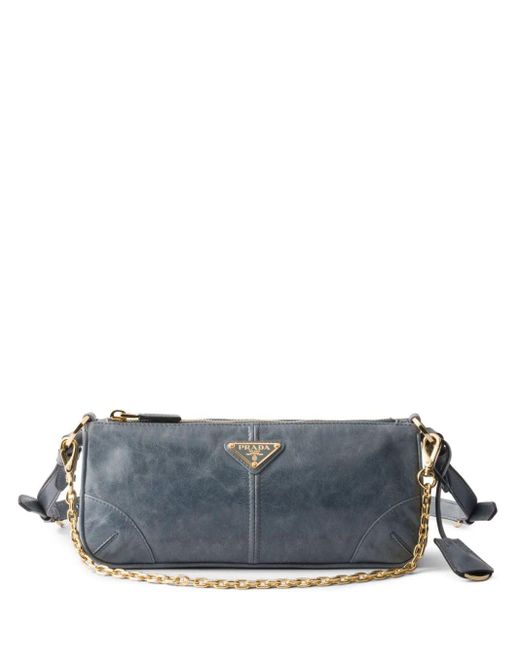 Prada Blue Re-Edition 2002 Leather Shoulder Bag
