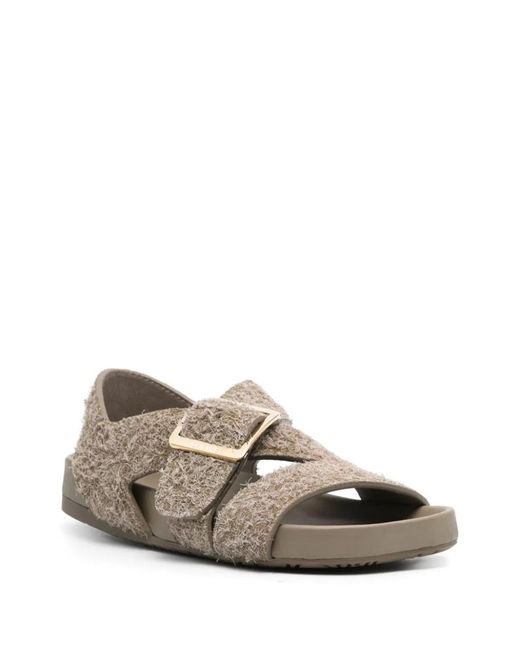 Loewe Brown Ease Leather Sandals