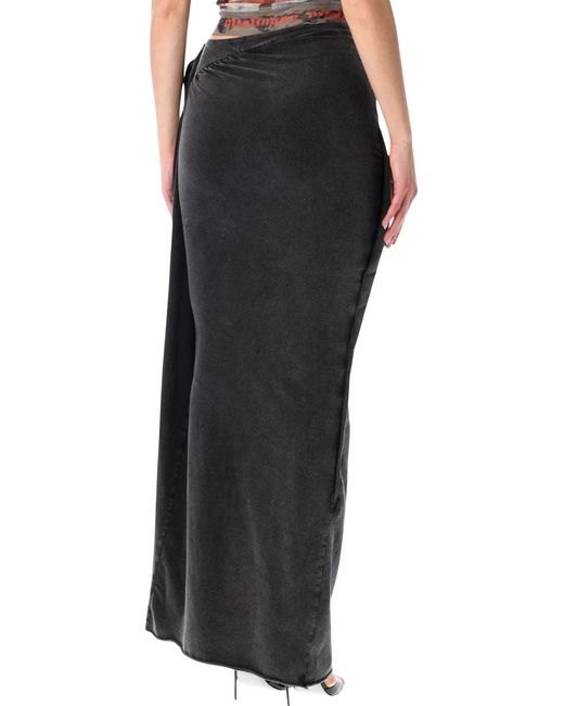 OTTOLINGER Black Slitted Maxy Skirt