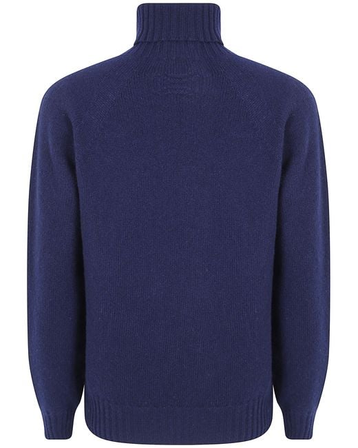 Drumohr Blue Turtle Neck Sweater
