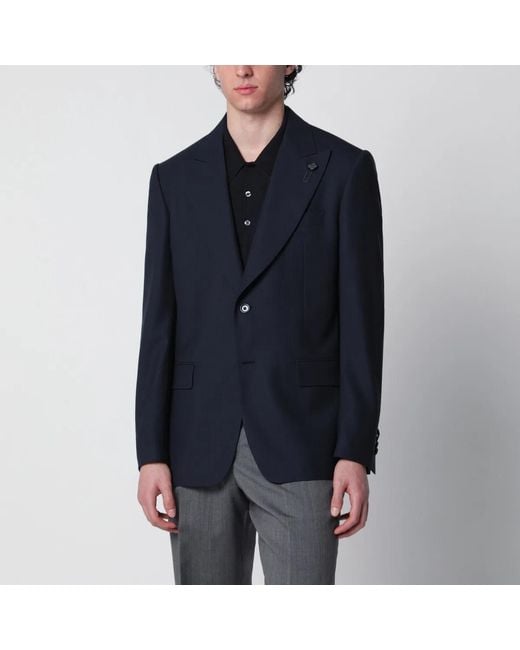 Lardini Blue Singlebreasted Wool Jacket for men