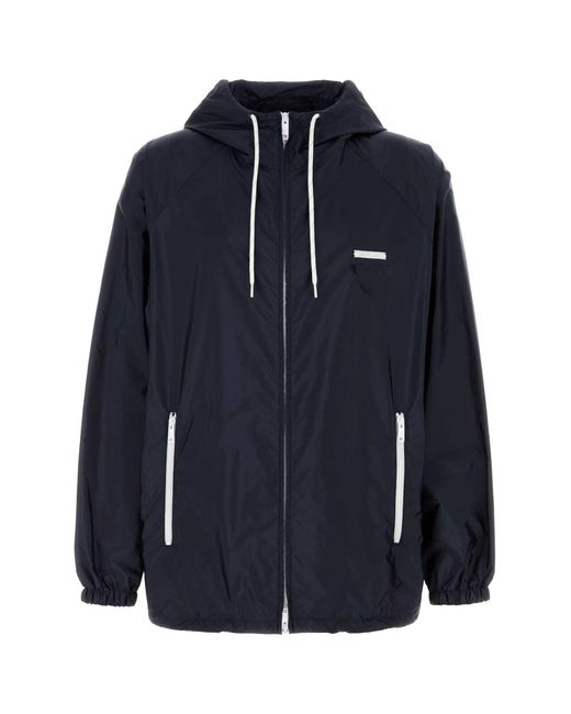 Prada Blue Re-Nylon Wind Breaker for men
