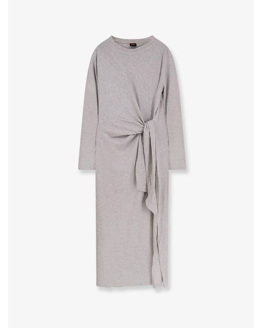 Boss Gray Erlot Stretch Modal Dress