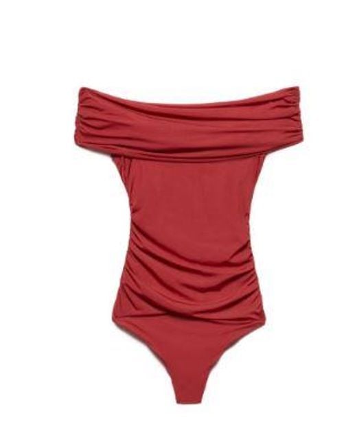 Aniye By Red Cotton Blend Zip-Up Hooded Top
