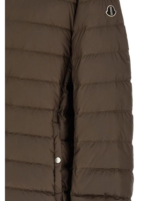 Rick Owens Brown Moncler + 'Flight Parka' Down Jacket for men