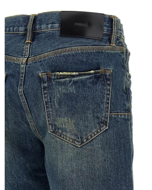 Purple Blue 'P059 Vintage Mid' Bermuda Shorts for men