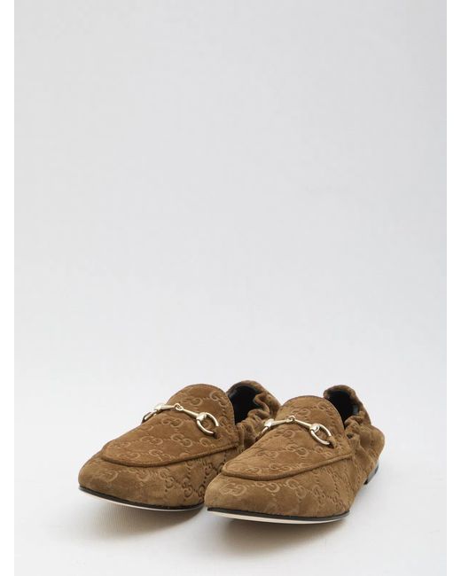 Gucci White Jordaan Leather Loafers
