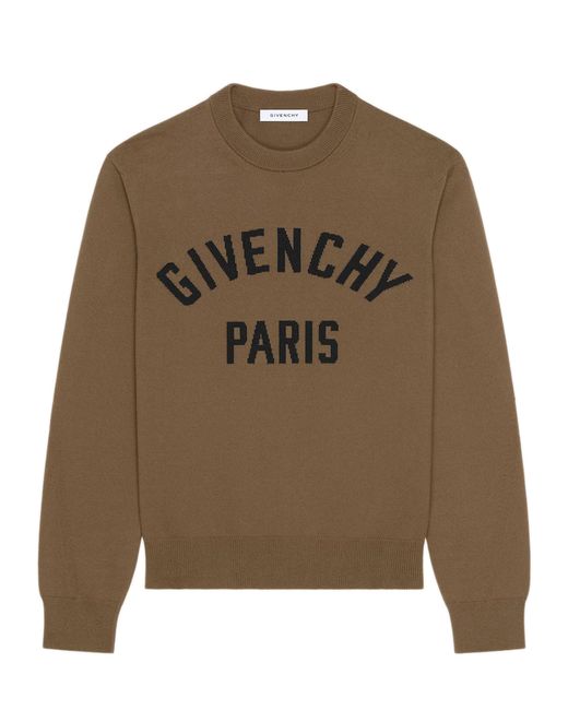 Givenchy Brown Sweater With Paris Detail for men
