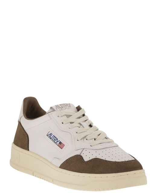 Autry White Medalist Low for men