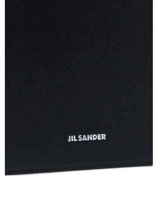 Jil Sander Black "Tangle Flat" Medium Bag for men