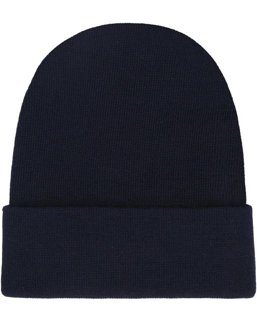 Gucci Blue Dark Wool Beanie Hat for men