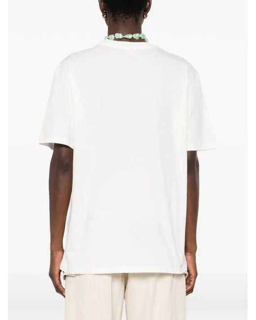 Etro White T-Shirt With Embroidered Logo