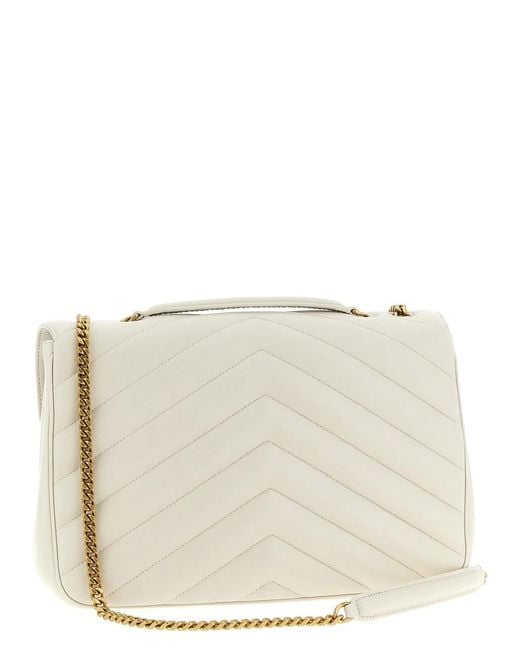 Saint Laurent Natural Loulou Large Shoulder Bag