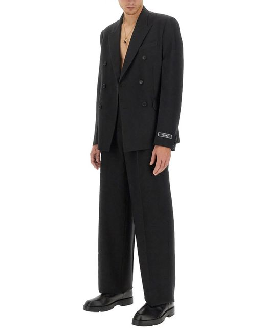 Versace Black Double-Breasted Blazer for men