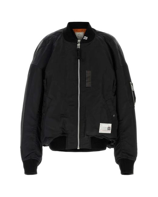 Maison Mihara Yasuhiro Black Nylon Bomber Jacket for men