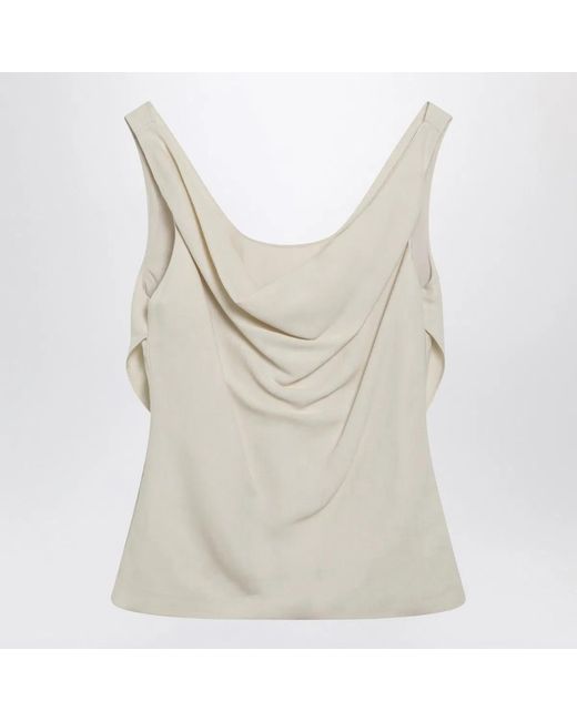 Brunello Cucinelli White Creamcolored Top