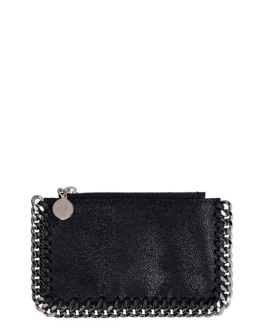 Stella McCartney Black Falabella Shaggy Deer Card Case