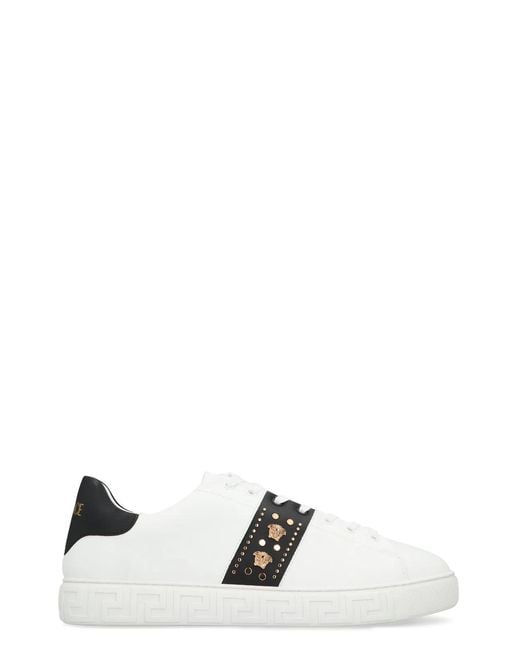 Versace White Greek Sneakers for men
