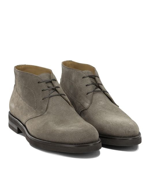 Ferragamo Brown "Settimo" Lace-Up Ankle Boots for men