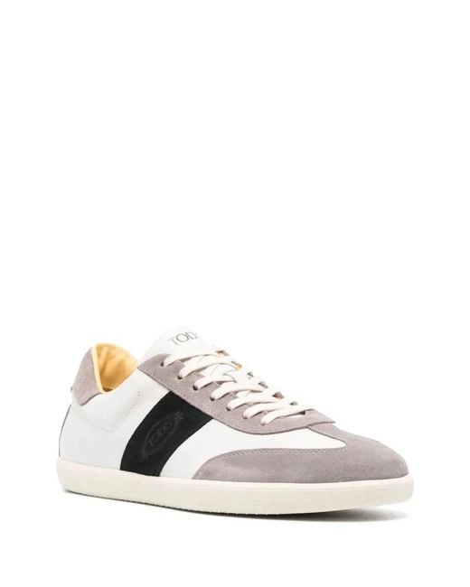 Tod's White Tabs Leather Sneakers for men