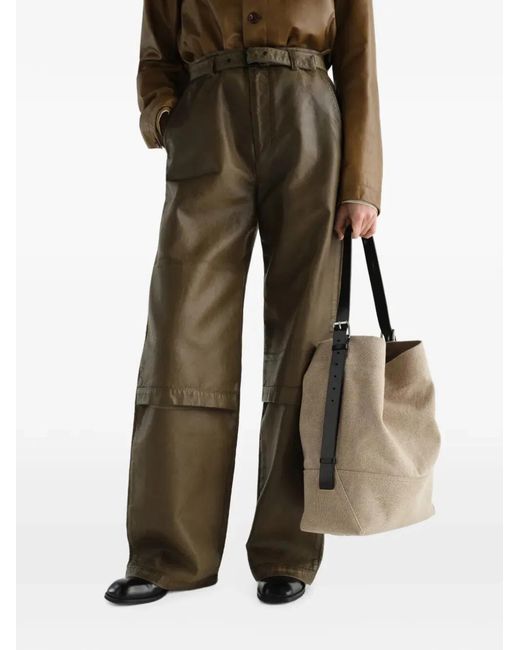 Lemaire Natural Belted Tote Bag