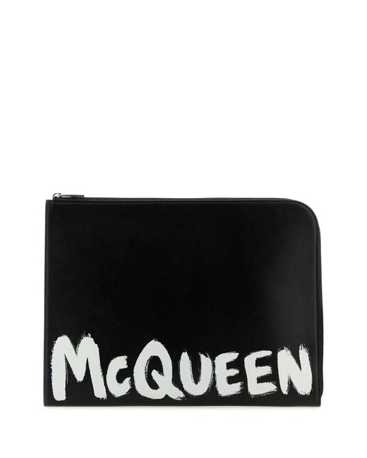 McQueen Black Clutch for men