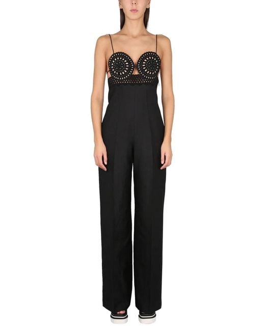 Stella McCartney Black Sangallo Bustier Jumpsuit