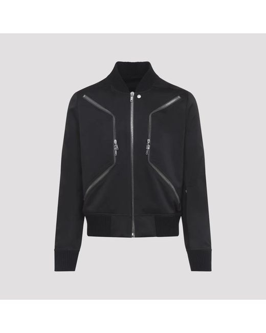 Rick Owens Black Heizer Flight Polyester Jacket for men