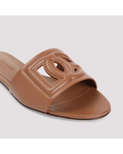 Dolce & Gabbana Brown Dolce & Gabbana Ciabatta Flat