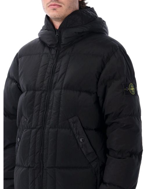 Stone Island Blue Nylon Metal Down Jacket for men