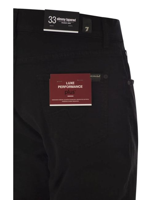7 For All Mankind Black Slimmy Tapered for men