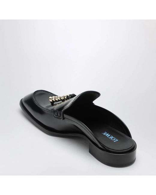 Loewe Black Edge Mule Loafers