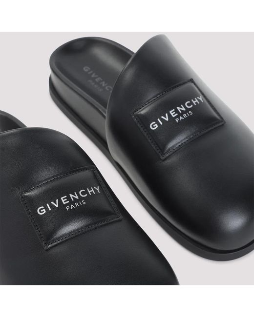 Givenchy Black Lamb Leather Mules