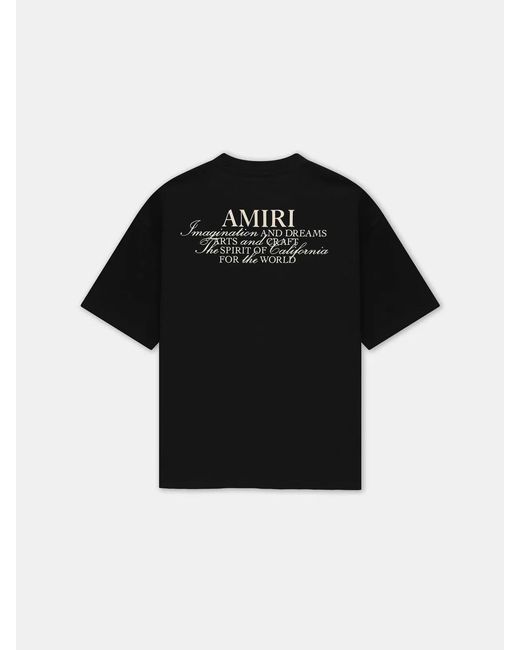 Amiri Black Spirit Logo Regular Tee For for men