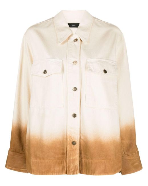 Alanui Natural Logo Embossed Overshirt