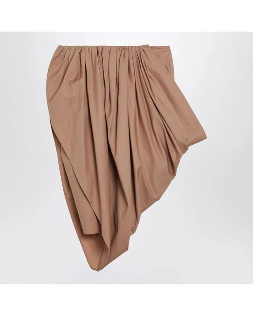 Chloé Brown Reef Shell Cotton Wrap Skirt