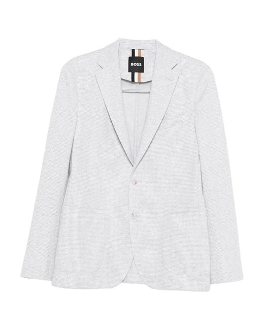Boss White Polyester Jacket for men