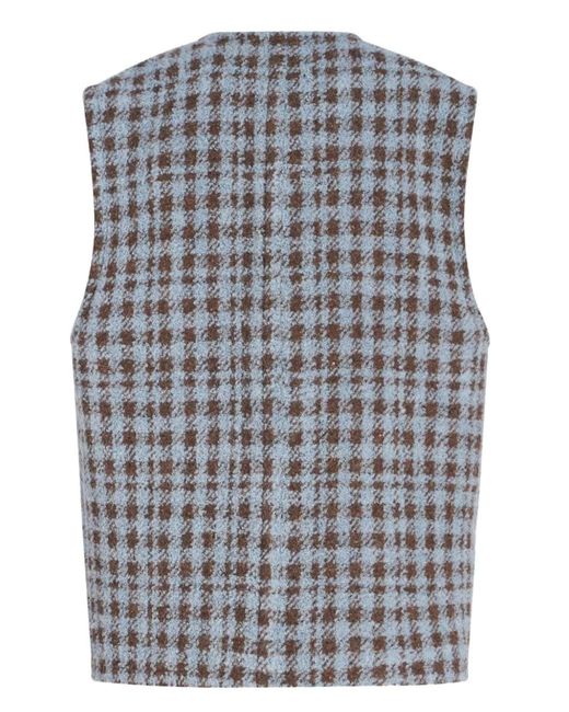 Etro Gray Houndstooth Over Vest