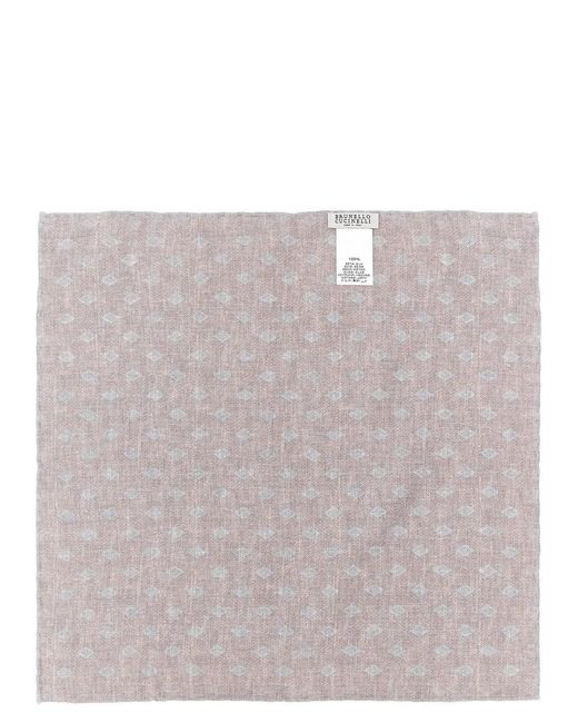 Brunello Cucinelli Brown Silk Clutch Bag for men